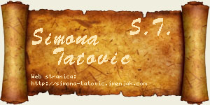 Simona Tatović vizit kartica